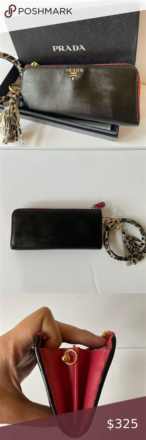 prada bow wallet on chain|authentic prada wallet.